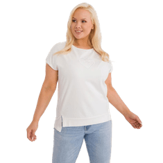 FANCY Dámská halenka plus size se srdíčkem ecru FA-BZ-9173.29X_407226 Univerzální