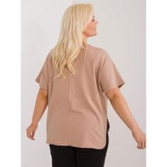 FANCY Dámská halenka plus size hnědá FA-BZ-9178.30_407264 Univerzální