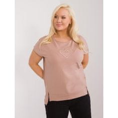 FANCY Dámská halenka plus size tmavě béžová FA-BZ-9173.29X_407199 Univerzální