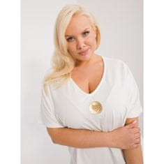 FANCY Dámská halenka plus size s rozparky ecru FA-BZ-9178.30_407265 Univerzální