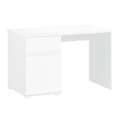 BPS-koupelny PC stůl 1D1S / 120, bílý lesk, LINDY