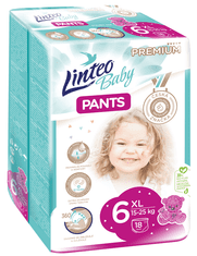 LINTEO Baby Pants 6 XL Premium 15-25 kg 18 ks