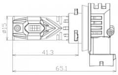 Stualarm LED H8 bílá, 9-18V, 7500LM (95HLH-H8-E4S) 2ks