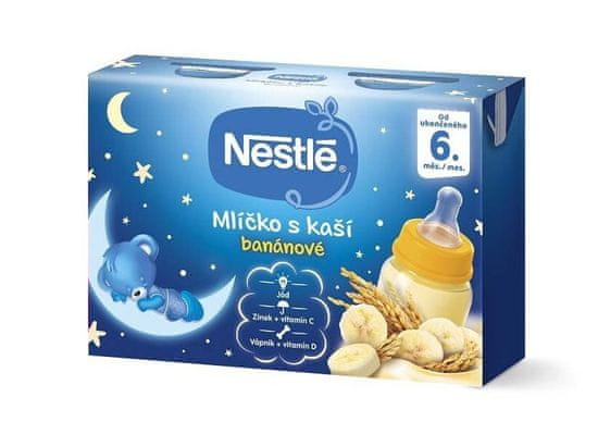 Nestlé NESTLÉ Mlíčko banánové s kaší (2x 200 ml)