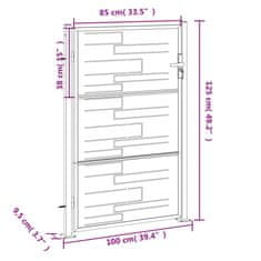 Vidaxl Zahradní branka 100 x 125 cm nerezová ocel