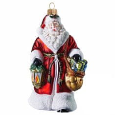 Decor By Glassor Vánoční figurka Santa s lucernou