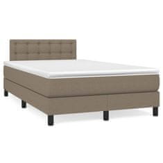 shumee Box spring postel s matrací a LED taupe 120x190 cm textil