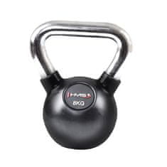 HMS Vinylový kettlebell s chromovaným úchopem KGC 8 kg