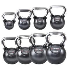 HMS Vinylový kettlebell s chromovaným úchopem KGC 24 kg