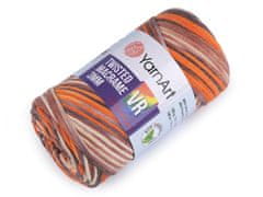 Kraftika 1ks (927) oranžová pletací příze twisted macrame 250 g