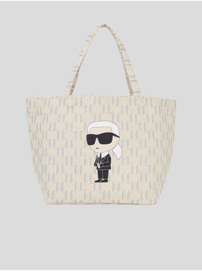 Karl Lagerfeld Béžový dámský shopper KARL LAGERFELD Ikonik 2.0