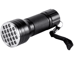 Camerazar Mini UV Svítilna Detektor, Černá, Hliníková Slitina, 101x35 mm