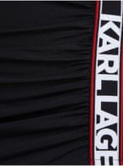 Karl Lagerfeld Černé dámské minišaty KARL LAGERFELD Elongated Logo Dress M