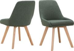 Danish Style Jídelní židle Rudi, textil, zelená