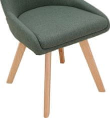 Danish Style Jídelní židle Rudi, textil, zelená