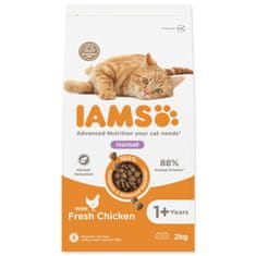 IAMS Krmivo Cat Adult/Senior Hairball Chicken 2kg