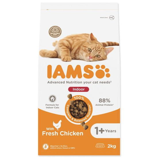 IAMS Krmivo Cat Adult/Senior Indoor Chicken 2kg