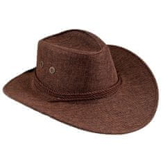 funny fashion Kovbojský klobouk hnědý