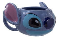 CurePink Keramický 3D hrnek Disney|Lilo & Stitch: Hlava Stitche (objem 450 ml)