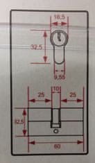 UNIHOUSE Zámková vložka 60mm
