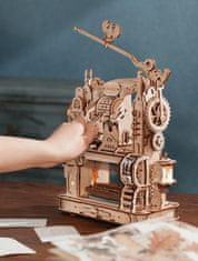 Robotime 3d dřevěné mechanické puzzle tiskařský lis