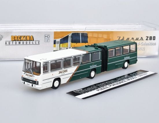 Brekina Brekina Ikarus 280.03 Kloubový autobus 1990 Leipzig - Jacobs Krönung Brekina 1:87