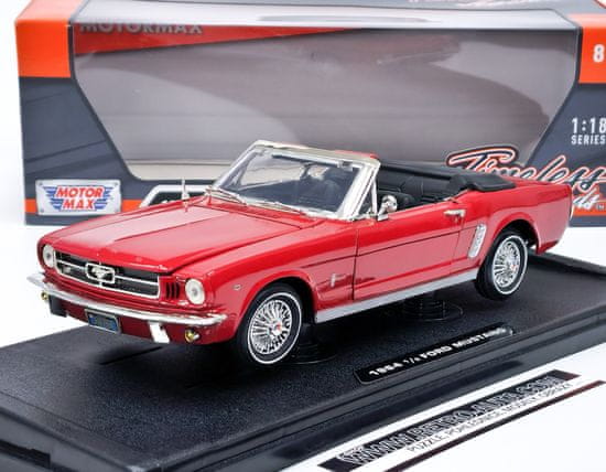 Motor Max Ford Mustang Cabriolet (1964) Red Motormax 1:18