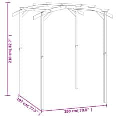 Vidaxl Zahradní pergola impregnovaná borovice 180 x 197 x 210 cm