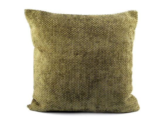 Kraftika 1ks zelená khaki povlak na polštář velvetový 45x45 cm