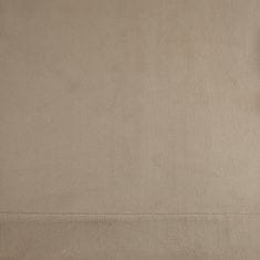 Eurofirany Dekorativní ubrus MELINDA 140x180 z béžového sametu s ozdobným lemováním