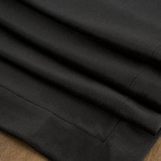 Eurofirany Dekorativní ubrus MELINDA 85x85 v sametově černé barvě s ozdobným lemováním