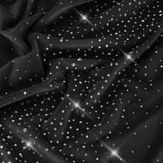 Inny Dekorativní běhoun SHINY 40x140 velur černý s krystaly
