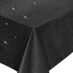 Inny Dekorativní ubrus SHINY 110x160 velur černý s krystaly