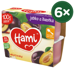 Hami 100% ovoce Jablko, švestka - 6 x (4x100g)