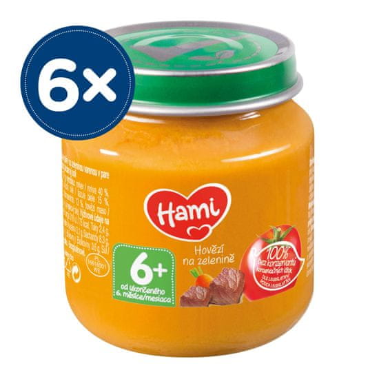 Hami Hovězí na zelenině - 6 x 125g