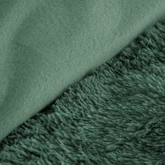 Eurofirany Ložní prádlo TIFFANY 160x200 Design91 tmavě zelená s kožešinovou texturou