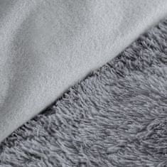 Eurofirany Ložní prádlo TIFFANY 200x220 Design91 stříbrná s kožešinovou texturou