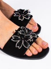 Amiatex Praktické nazouváky černé dámské bez podpatku + Ponožky Gatta Calzino Strech, černé, 39