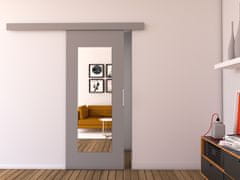 Veneti Posuvné dveře se zrcadlem BARRET 9 - 96 cm, šedé