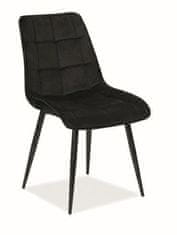 Intesi Plaid Židle Velvet - černá/černá