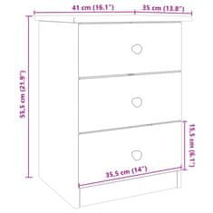 Vidaxl Noční stolek ALTA 41 x 35 x 55,5 cm masivní borové dřevo