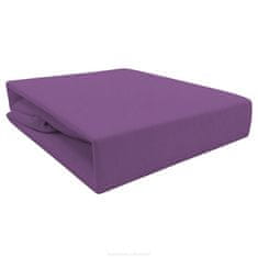 Inny Jersey vypasované prostěradlo 160x200 plum