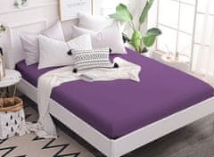 Inny Jersey vypasované prostěradlo 180x200 plum