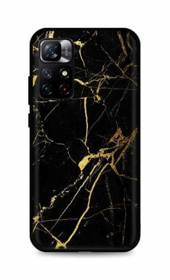 TopQ Kryt LUXURY Xiaomi Redmi Note 12S pevný Marble černo-zlatý 111312