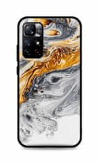 TopQ Kryt LUXURY Xiaomi Redmi Note 12S pevný Marble šedo-zlatý 111310