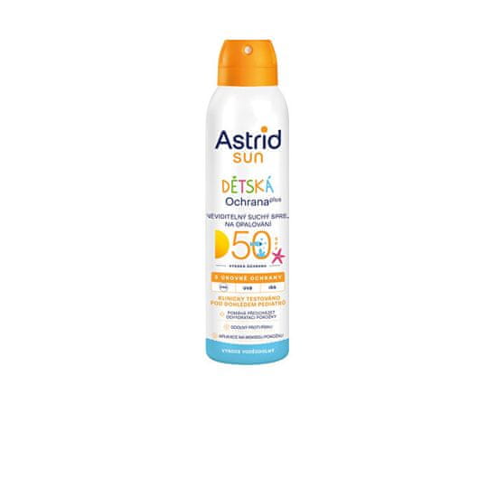 Astrid Dětský neviditelný suchý sprej na opalování SPF 50 Sun 150 ml