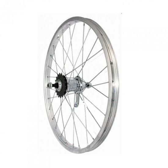 Remerx kolo zapletené s torpédem Velosteel 24" 540-21 zadní 36 děr stříbrné