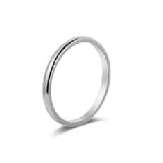 ewena Snubní prsten z chirurgické oceli stříbrný, Velikost v mm: 19,5