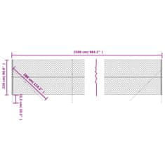 Vidaxl Drátěné pletivo zelené 2,2 x 25 m