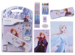 CurePink Set školních potřeb Frozen II|Ledové království 2: Forever Sisters 7 předmětů (23 x 35 cm)